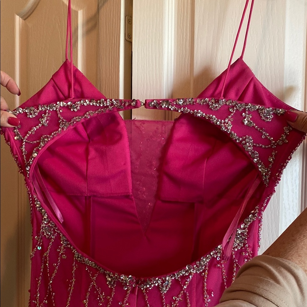 Sean Collection, Hot Pink Sequin Dress, Size M - Picture 8 of 8